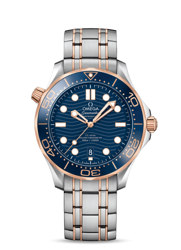 Omega Seamaster Diver 300M Master Co-Axial 42 Stainless Steel / Sedna Gold / Blue / Bracelet